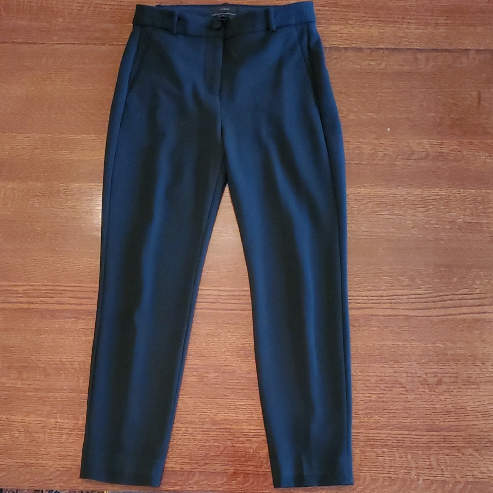 J. Crew Cameron High-Rise Cropped Black Dress Pants